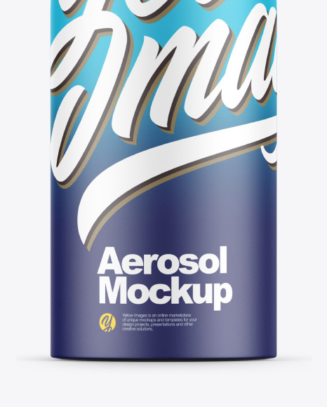 Matte Aerosol Bottle Mockup