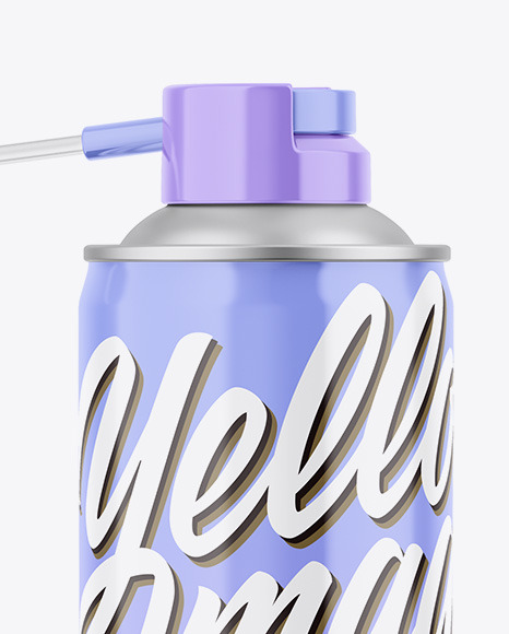 Glossy Spray Can Mockup