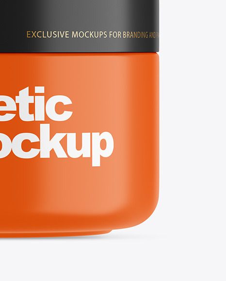 Matte Cosmetic Jar Mockup