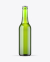 Green Glass Beer Bottle Mockup