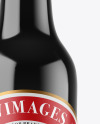 Amber Glass Dark Beer Bottle Mockup