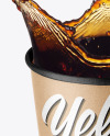 Kraft Coffee Cup w/ Splash Mockup