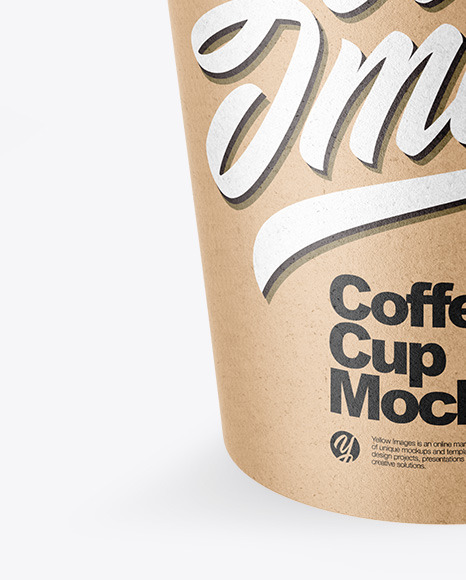 Kraft Coffee Cup w/ Splash Mockup