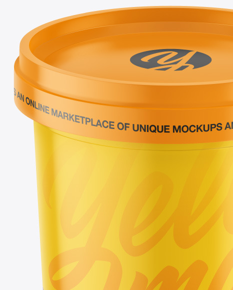 Glossy Ice Cream Cup Mockup