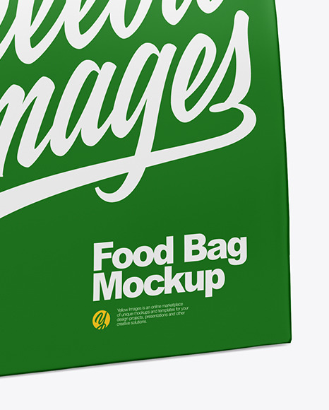 Glossy Food Bag Mockup