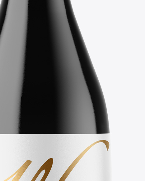 Dark Glass Wine Bottle Mockup