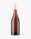 Amber Glass White Wine Bottle Mockup