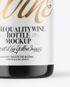 Amber Glass White Wine Bottle Mockup