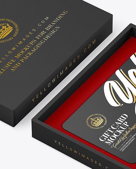 Gift Card in a Box Mockup