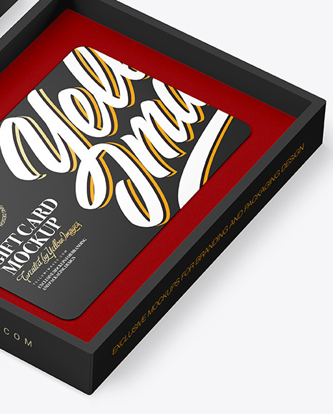 Gift Card in a Box Mockup