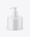 Glossy Liquid Soap Bottle with Pump Mockup