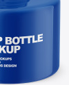 Glossy Liquid Soap Bottle with Pump Mockup