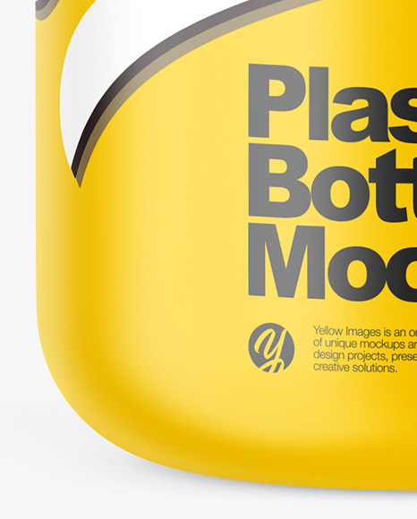 Matte Plastic Bottle Mockup