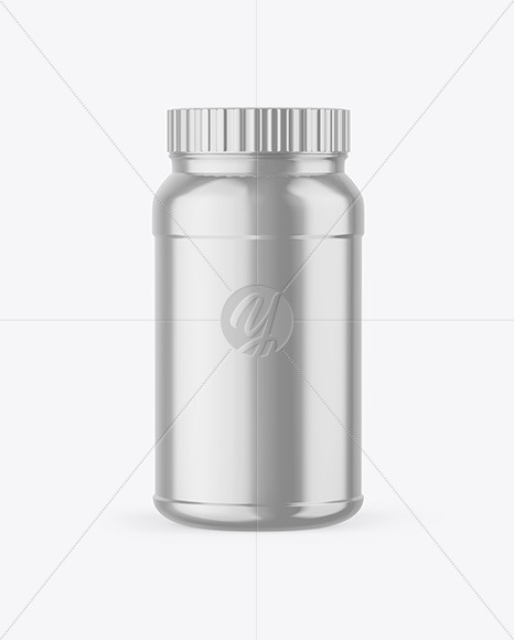 Glossy Metallic Jar Mockup