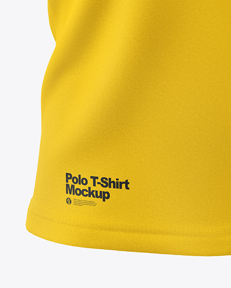 Men's Zip Polo T-Shirt Mockup - Front View