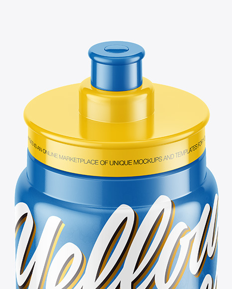 Glossy Sport Bottle Mockup