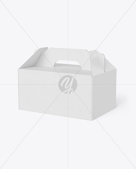 Kraft Cardboard Box w/ Handle Mockup