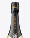 Frosted Glass Bottle with White Champagne Mockup