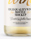 Frosted Glass Bottle with White Champagne Mockup