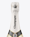 Frosted Glass Bottle with White Champagne Mockup