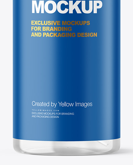 Clear Cosmetic Bottle with Pump Mockup Clear Cosmetic Bottle with Pump Mockup