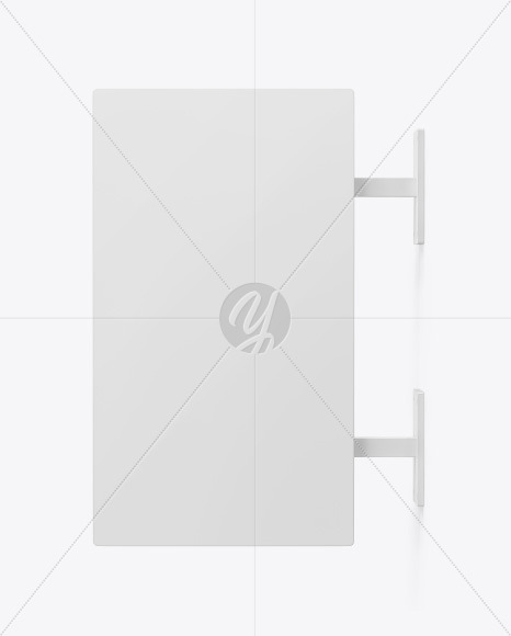 Plastic Rectangular Signboard Mockup