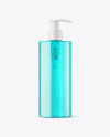 Color Plastic Cosmetic Bottle with Pump Mockup Color Plastic Cosmetic Bottle with Pump Mockup