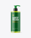 Color Plastic Cosmetic Bottle with Pump Mockup Color Plastic Cosmetic Bottle with Pump Mockup