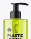 Color Plastic Cosmetic Bottle with Pump Mockup Color Plastic Cosmetic Bottle with Pump Mockup