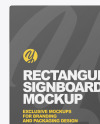 Metallic Rectangular Signboard Mockup