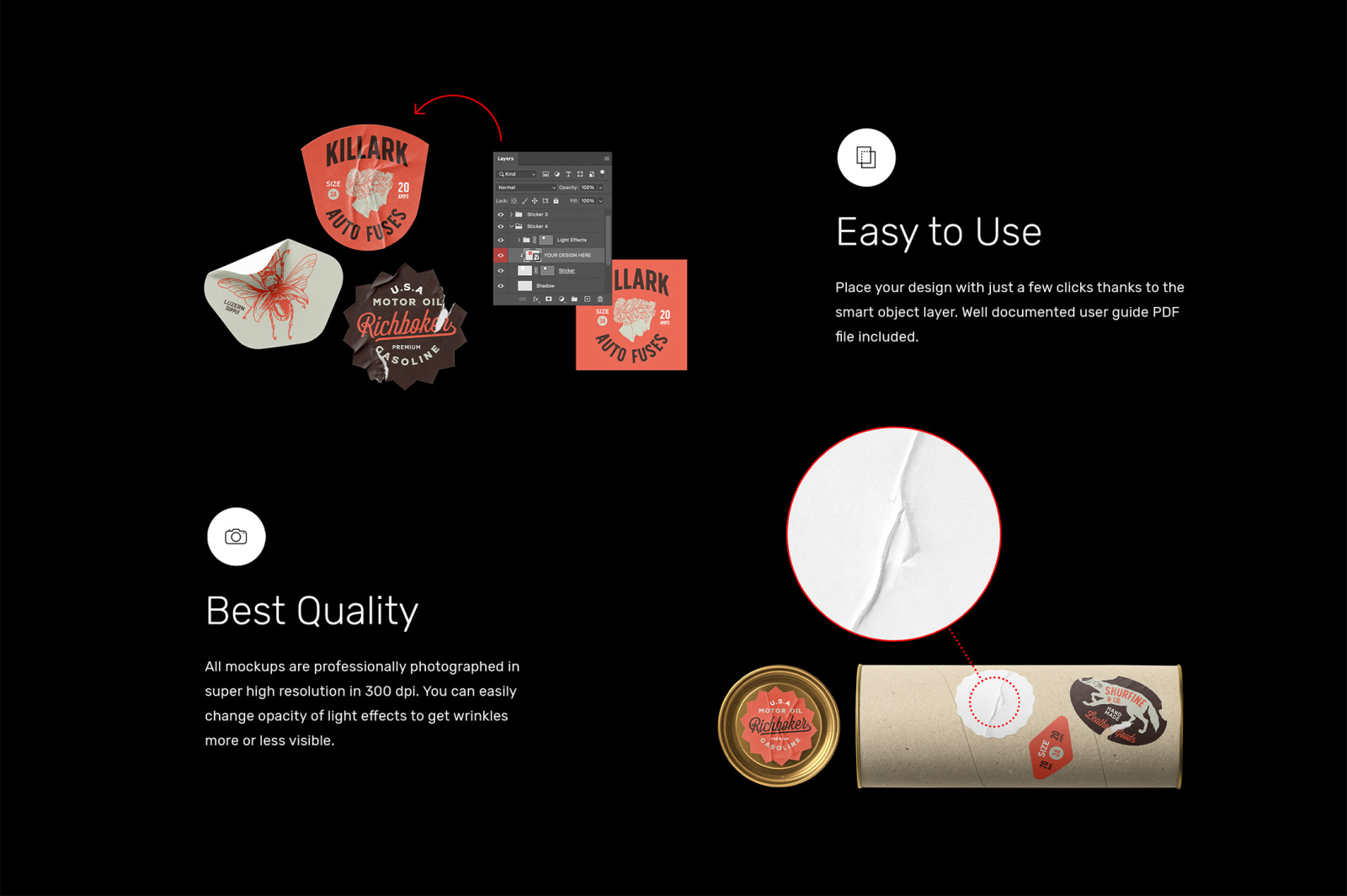Sticker Mockups Sticker Mockups
