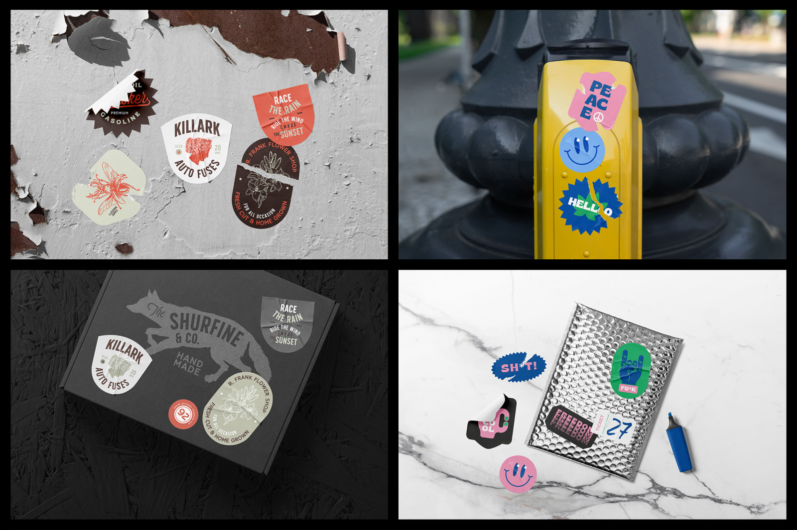 Sticker Mockups Sticker Mockups