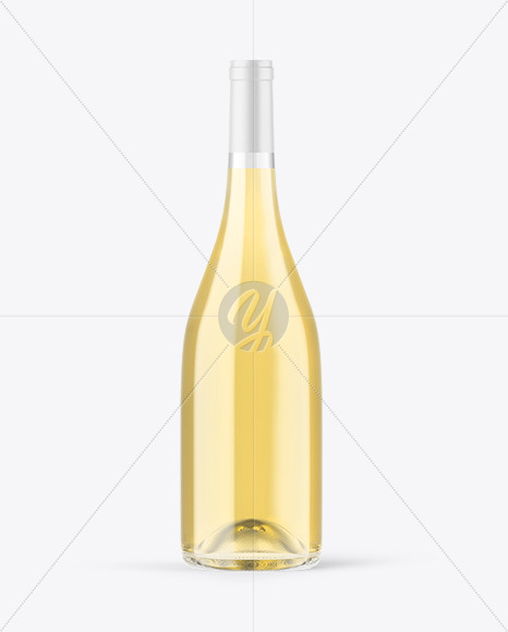 Clear Glass White Wine Bottle Mockup Clear Glass White Wine Bottle Mockup