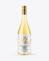 Clear Glass White Wine Bottle Mockup