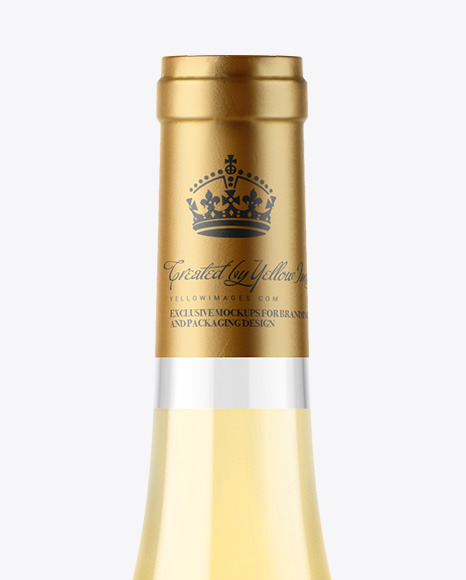 Clear Glass White Wine Bottle Mockup Clear Glass White Wine Bottle Mockup