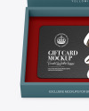 Textured Gift Card in a Box Mockup