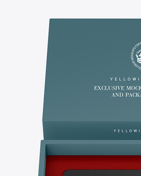 Textured Gift Card in a Box Mockup