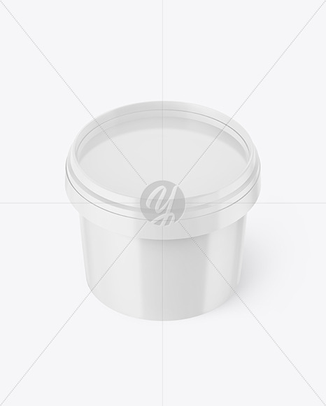 Glossy Plastic Cosmetic Jar Mockup