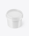 Glossy Plastic Cosmetic Jar Mockup