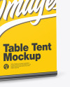 Plastic Table Tent Mockup - Side View