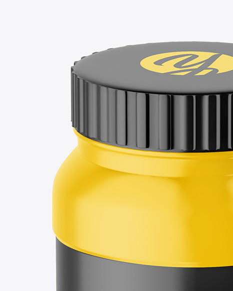 Glossy Plastic Jar Mockup