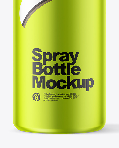 Metallic Spray Bottle Mockup