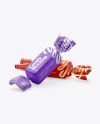 Candies in Matte Wrapping Mockup