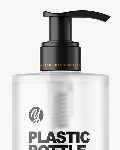 Frosted Cosmetic Bottle with Pump Mockup Frosted Cosmetic Bottle with Pump Mockup