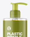 Color Liquid Cosmetic Bottle with Pump Mockup Color Liquid Cosmetic Bottle with Pump Mockup