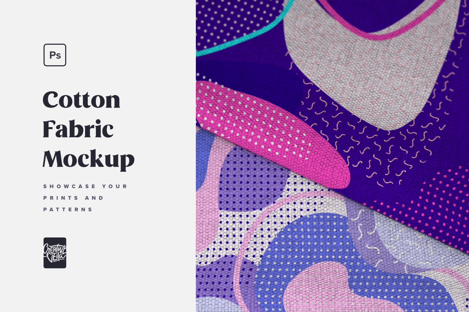 Cotton Fabric Print Mockup Cotton Fabric Print Mockup