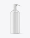 Frosted Soap Bottle with Pump Mockup