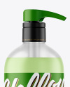 Frosted Soap Bottle with Pump Mockup