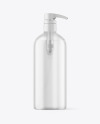 Frosted Clear Bottle with Pump Mockup