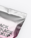 Two Matte Metallic Snack Package Mockup